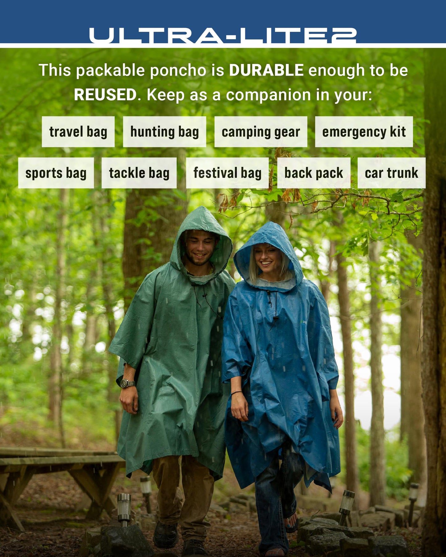 FROGG TOGGS Ultra-Lite2 Reusable Waterproof Breathable Poncho