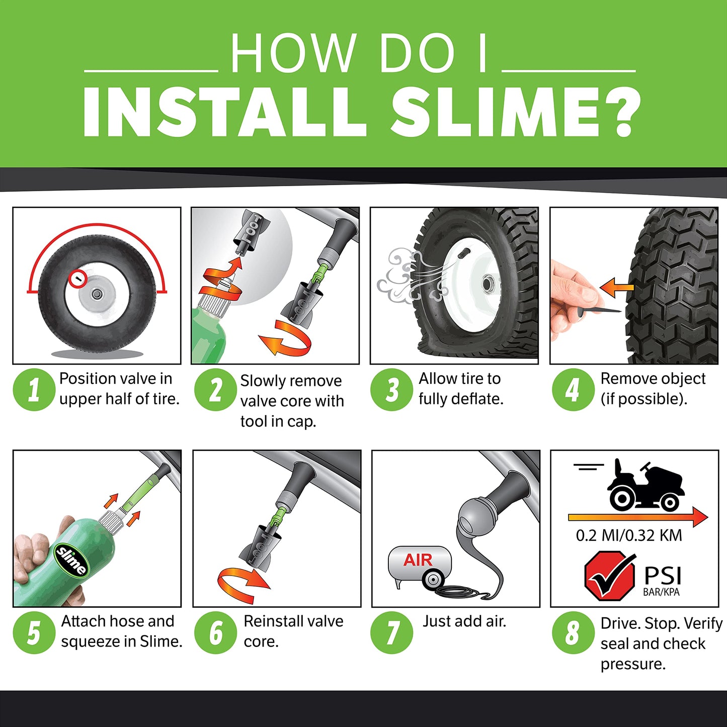 Slime Prevent & Repair Flat Tires - 24 Ounce
