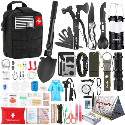 Survival Kit, 252 pcs Survival Gear and Equipment Mini First Aid Kit for Car Home, Emergency Kit, Gifts for Men Women Teen