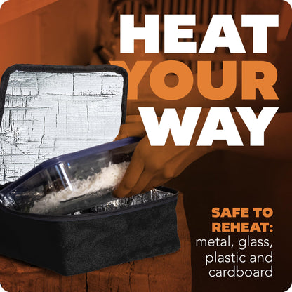 HOTLOGIC Mini Heated Lunch Box - Portable Electric Food Warmer for Men and Women - Great for Work, Office, and Construction - Cook, Reheat, and Eat on the Go - 12V - Black