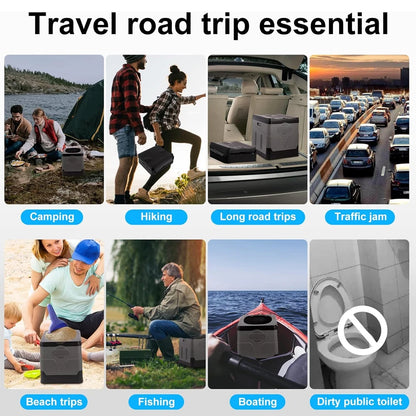 Portable Folding Toilet Collapsible Anti-Odor Storage Box Car Toilet Adult Self-Driving Travel Emergency Toilet
