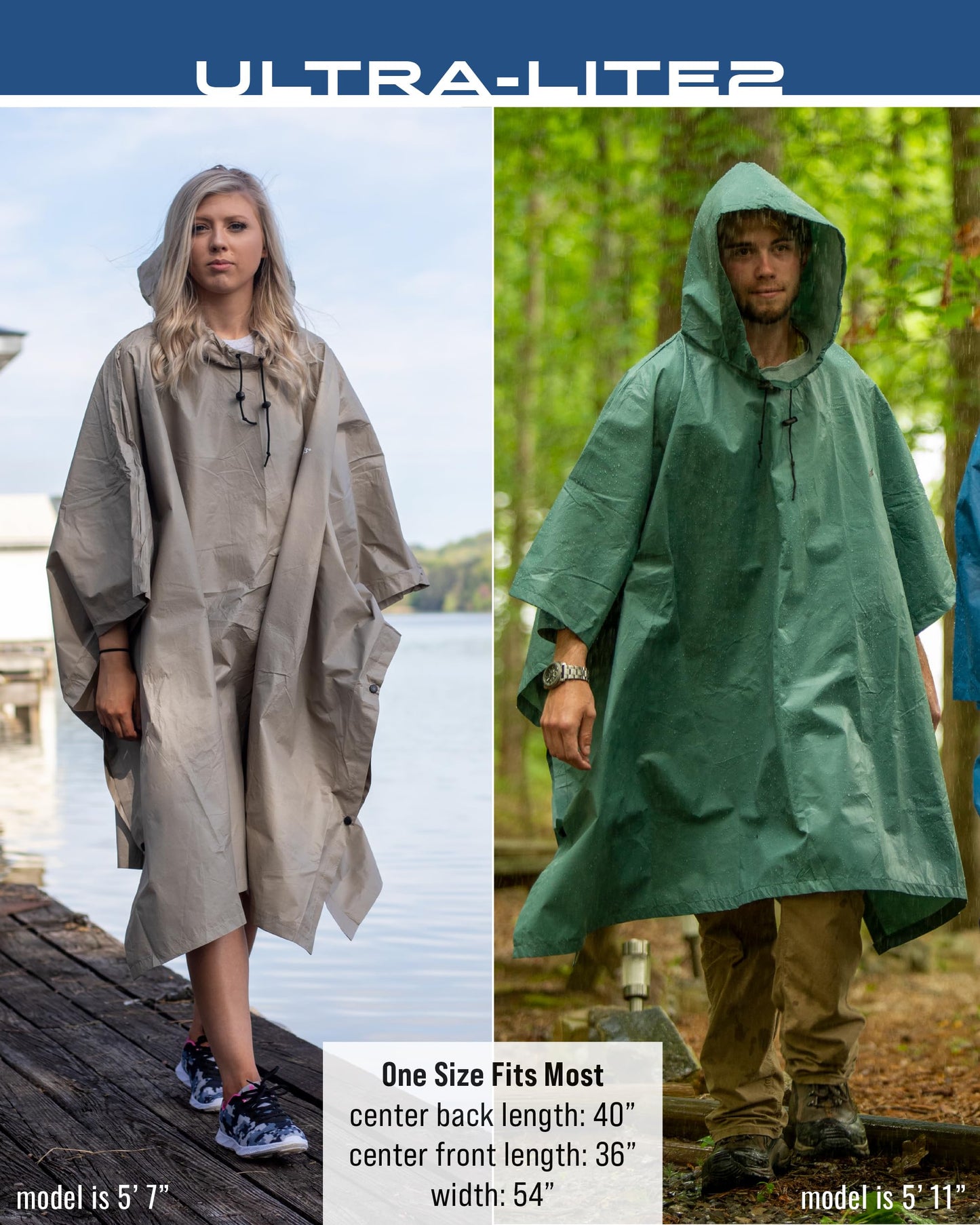 FROGG TOGGS Ultra-Lite2 Reusable Waterproof Breathable Poncho