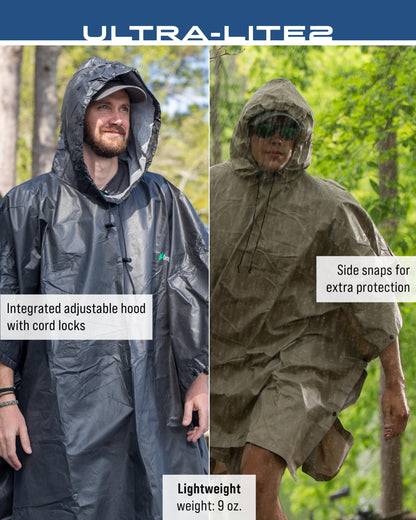 FROGG TOGGS Ultra-Lite2 Reusable Waterproof Breathable Poncho
