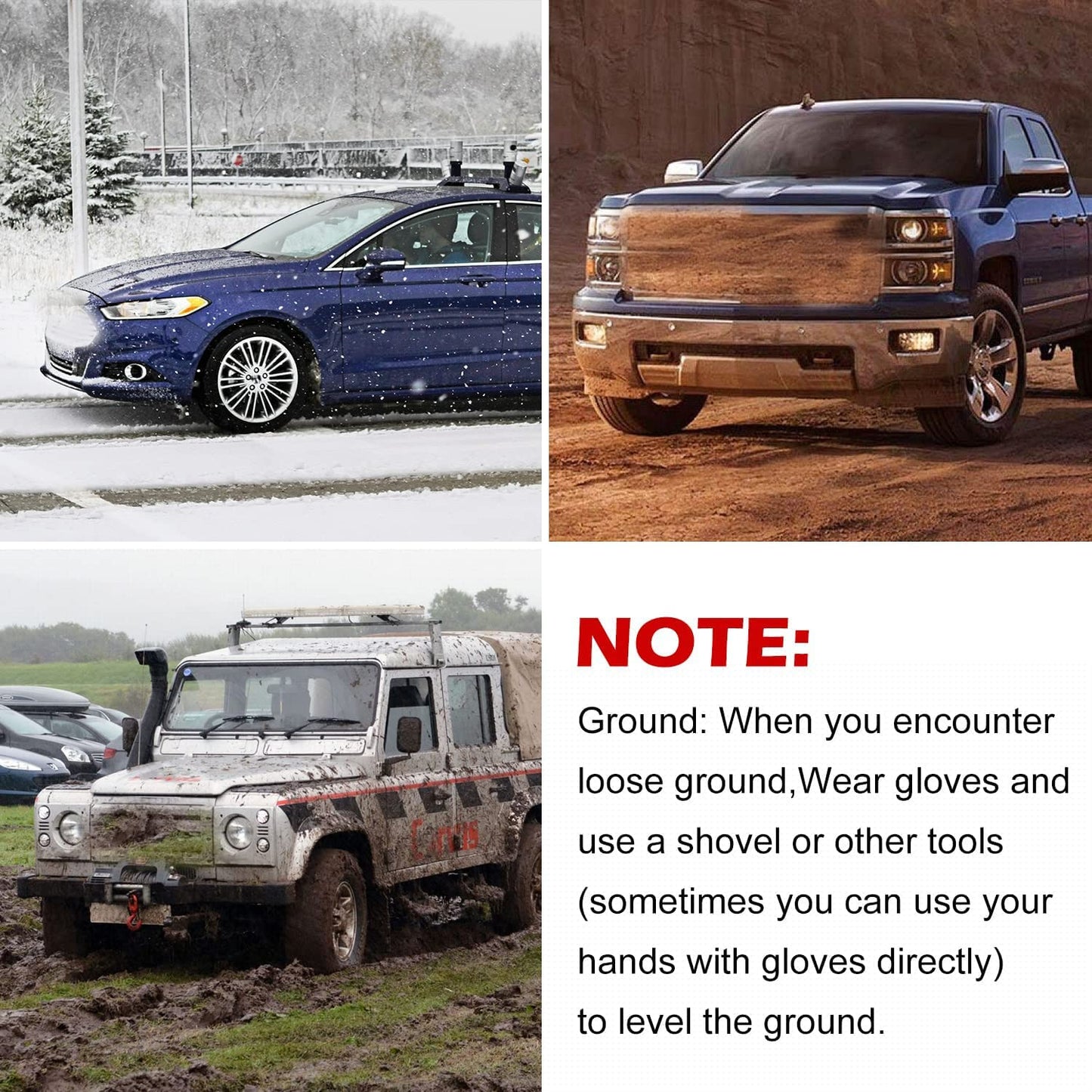 Tire Traction Mat, Portable Emergency Devices for Snow, Ice, Mud, and Sand Used to Car, Truck, Van or Fleet Vehicle (2pcs*47in)