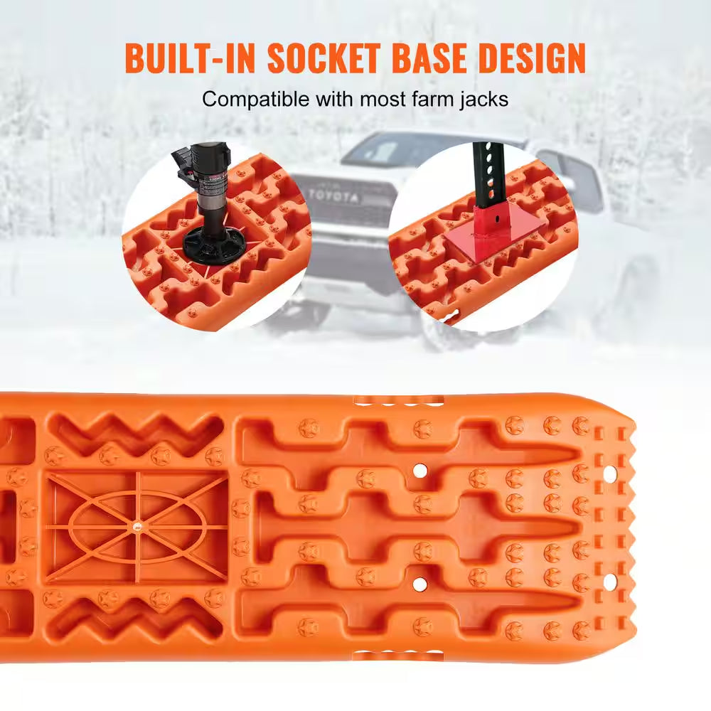 10T Traction Boards with PP Material Recovery Boards for Off-Road Vehicles/Cars/Pickups/Suvs/Rvs Pair Tire Traction Mats
