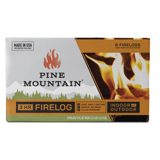 Traditional 3-Hour Firelogs, 6 Pack