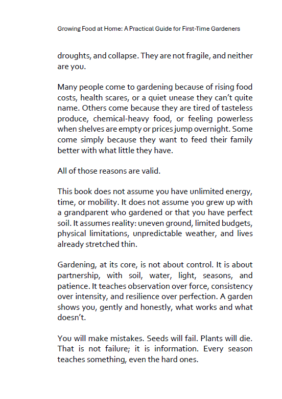 'Growing Food at Home: A Practical Guide for First-Time Gardeners'
