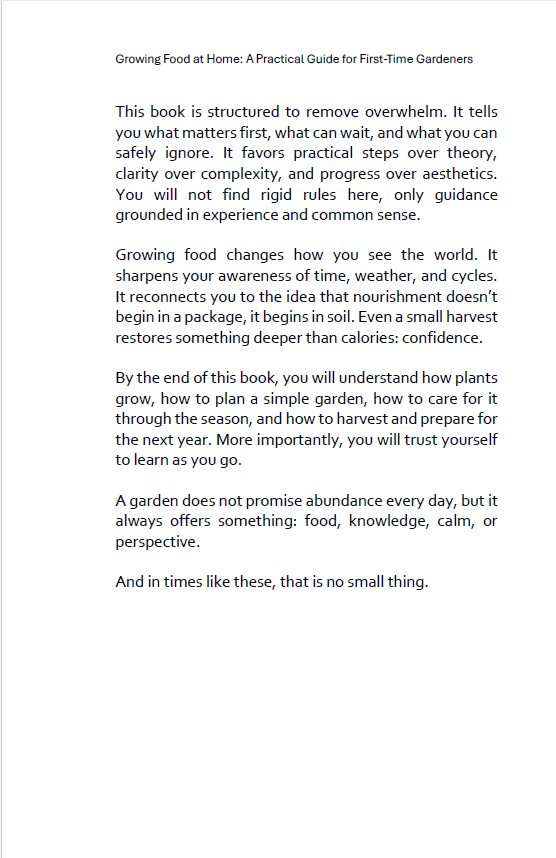 describing a book about gardening for first-time gardeners.