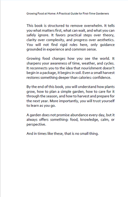 describing a book about gardening for first-time gardeners.