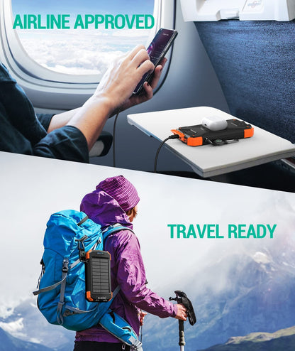 BLAVOR Solar Charger Power Bank 10,000Mah, Portable Wireless Charger, 20W Fas...