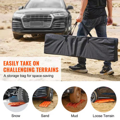 10T Traction Boards with PP Material Recovery Boards for Off-Road Vehicles/Cars/Pickups/Suvs/Rvs Pair Tire Traction Mats