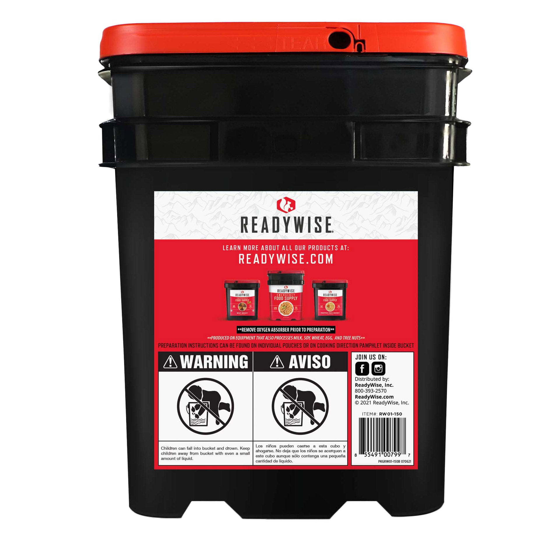 150 Serving Emergency Food Bucket (150 Total Servings)