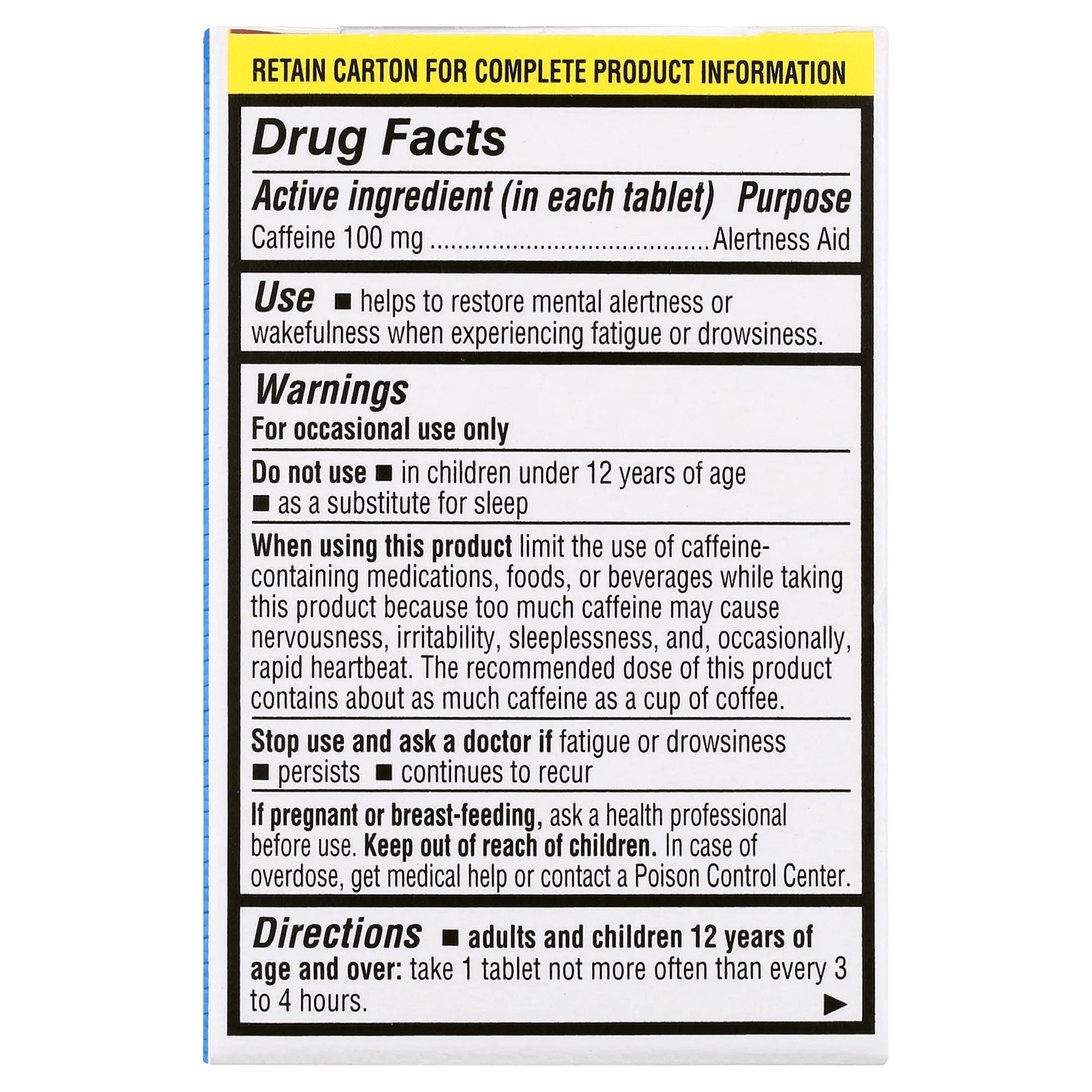 (2 Pack)  Regular Strength Caffeine, Restore Mental Alertness, 100Mg, 120 Ct