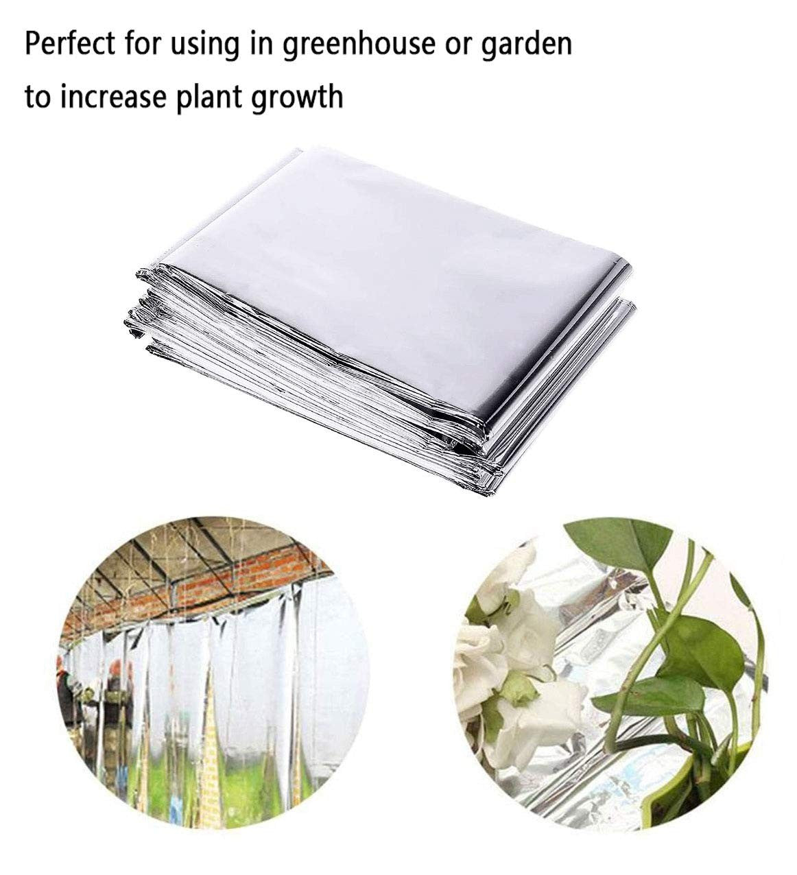 6 Pack High Silver Reflective Mylar Film, Garden Greenhouse Covering F