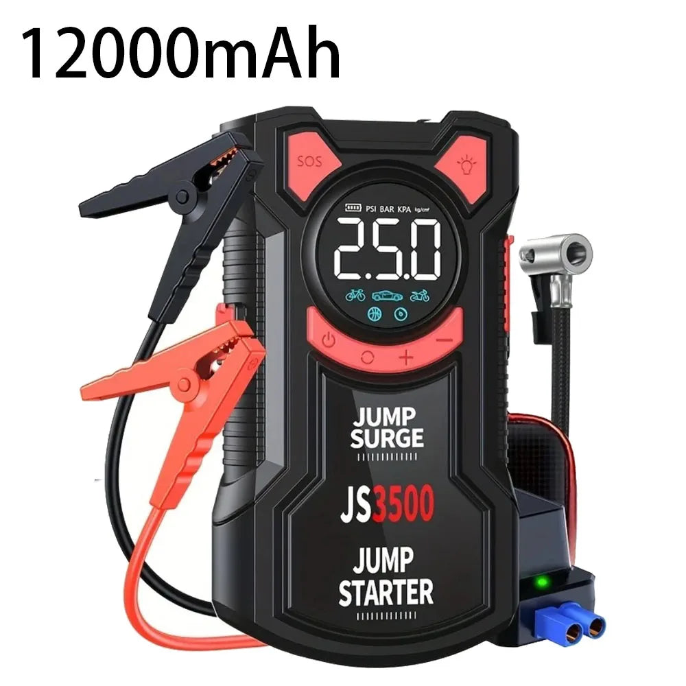 5-In-1 Jump Starter with Air Pump 5000A Peak Starter Box 150PSI Battery Pack with Digital Tire Inflator Car Battery Jump Starter