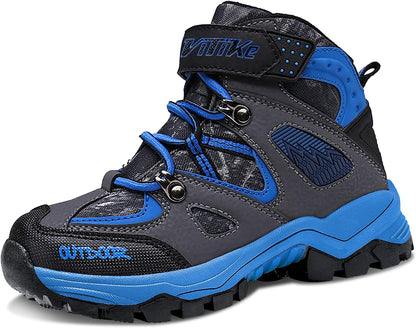 Boy Snow Boots Slip Resistant Girl Snow Shoe Anti-Skid Waterproof Outdoor Winter Shoes for Big/Little Kids Size 8.5 Toddler Iceberg/Blue