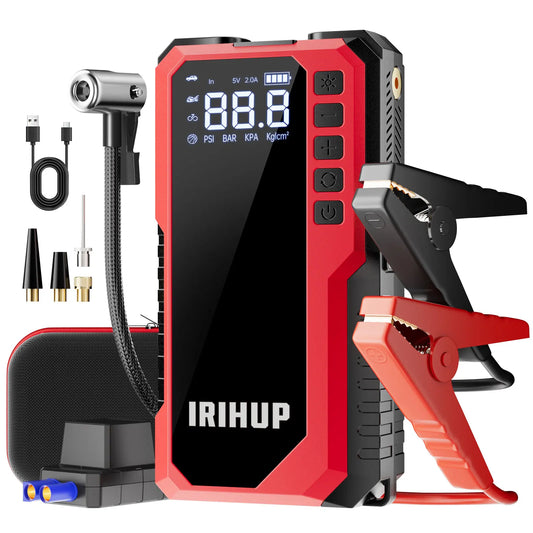 Jump Starter with Air Compressor, 150PSI Portable Tire Inflator & 3000A Car Battery Jump Starter,12V Car Battery Boosterht