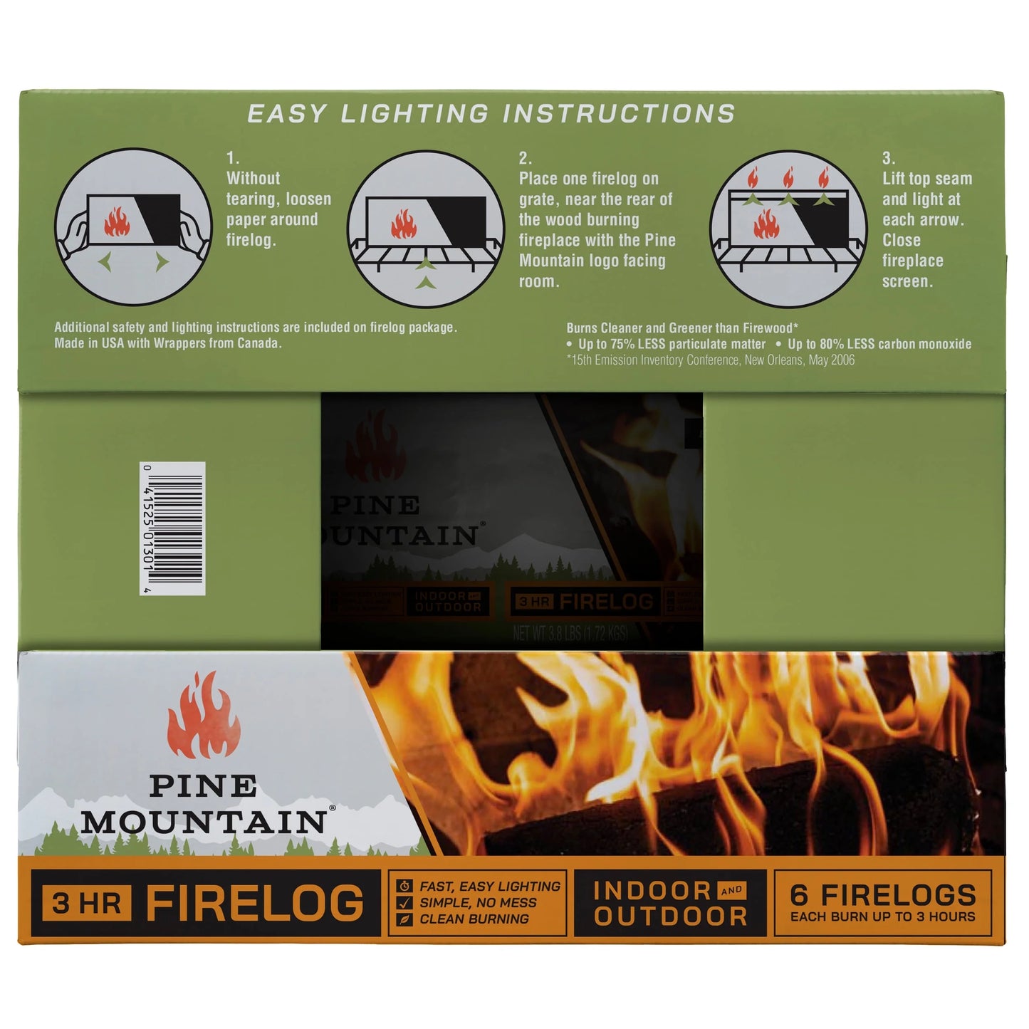 Traditional 3-Hour Firelogs, 6 Pack