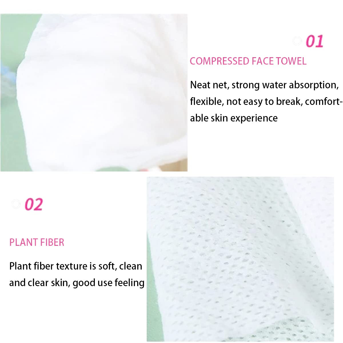 Compressed Cotton Coin Tissue Towel, 100 PCS (8In8In) - Ideal for Camping, Sports