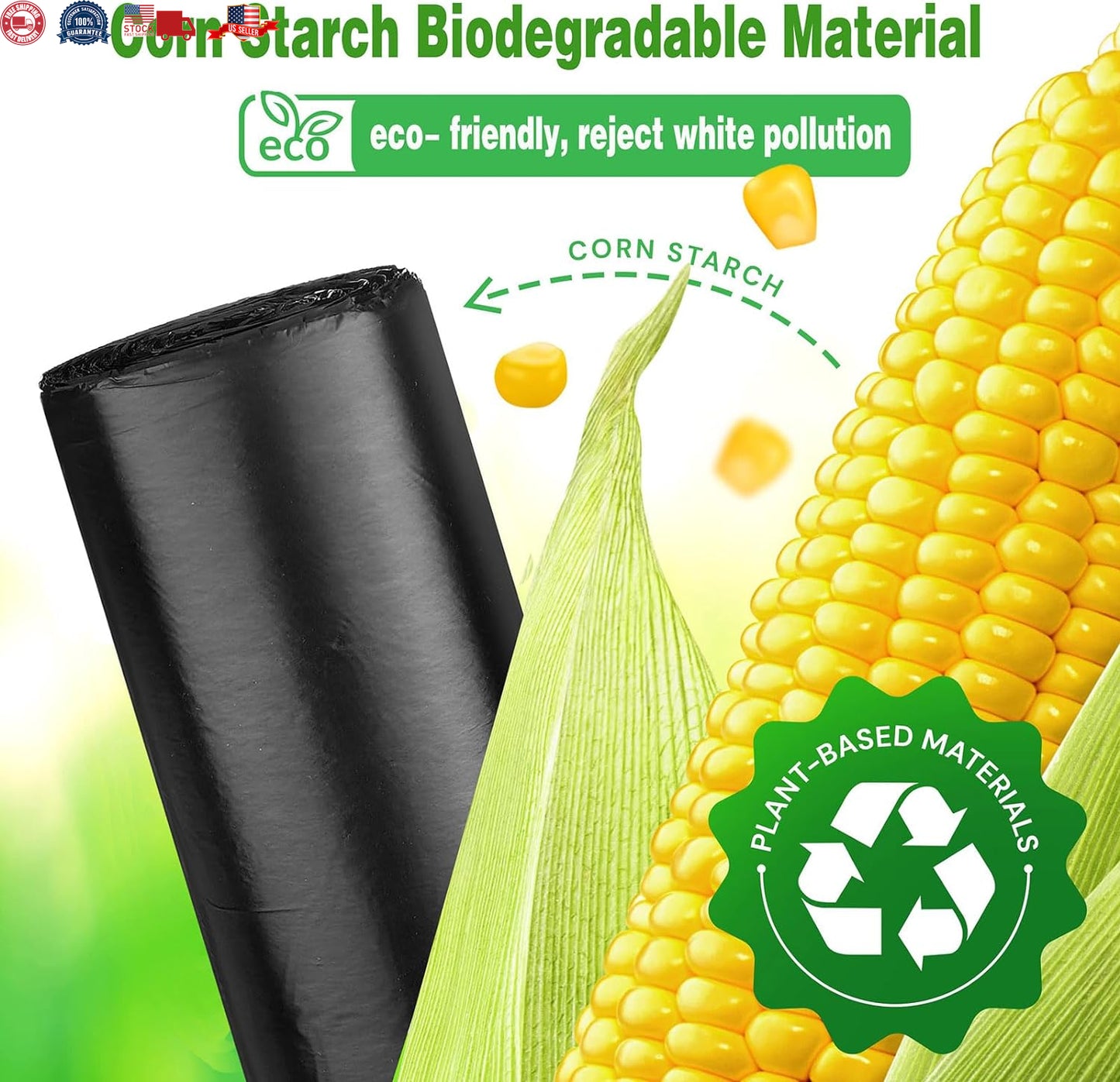 25 Portable Toilet Bags, 8 Gallon Biodegradable Camping Toilet Bags for Portable