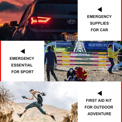 300Piece Small First Aid Kit Refill Supplies for Travel Mini Caming Emergency First Aid Kits Hiking Survival Essential Set for Outdoor Adventure, Yellow 1St Aid