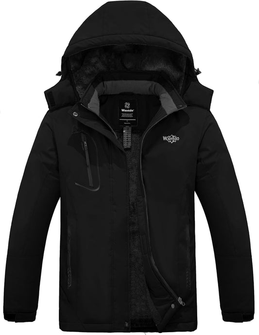 Women'S Mountain Waterproof Ski Jacket Windproof Rain Jacket Winter Warm Hooded Coat